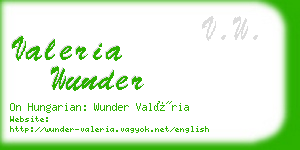 valeria wunder business card